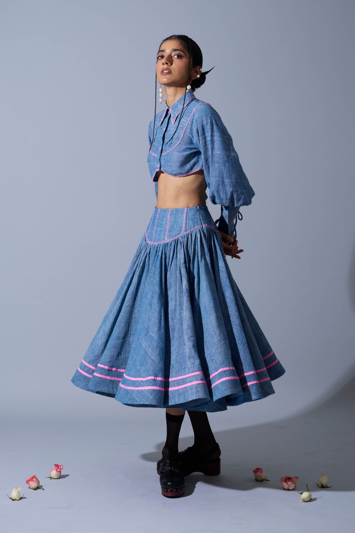 SLIP SKIRT IN LINEN