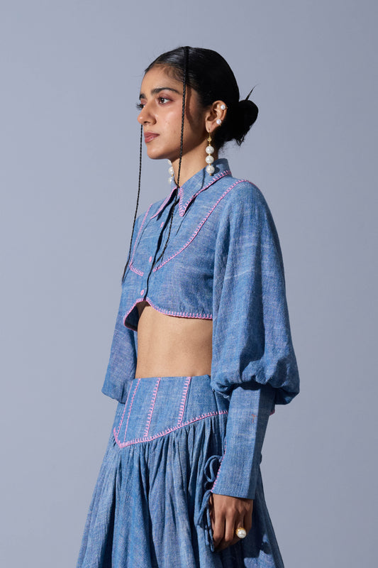 MINI CLIMBER TOP IN LINEN