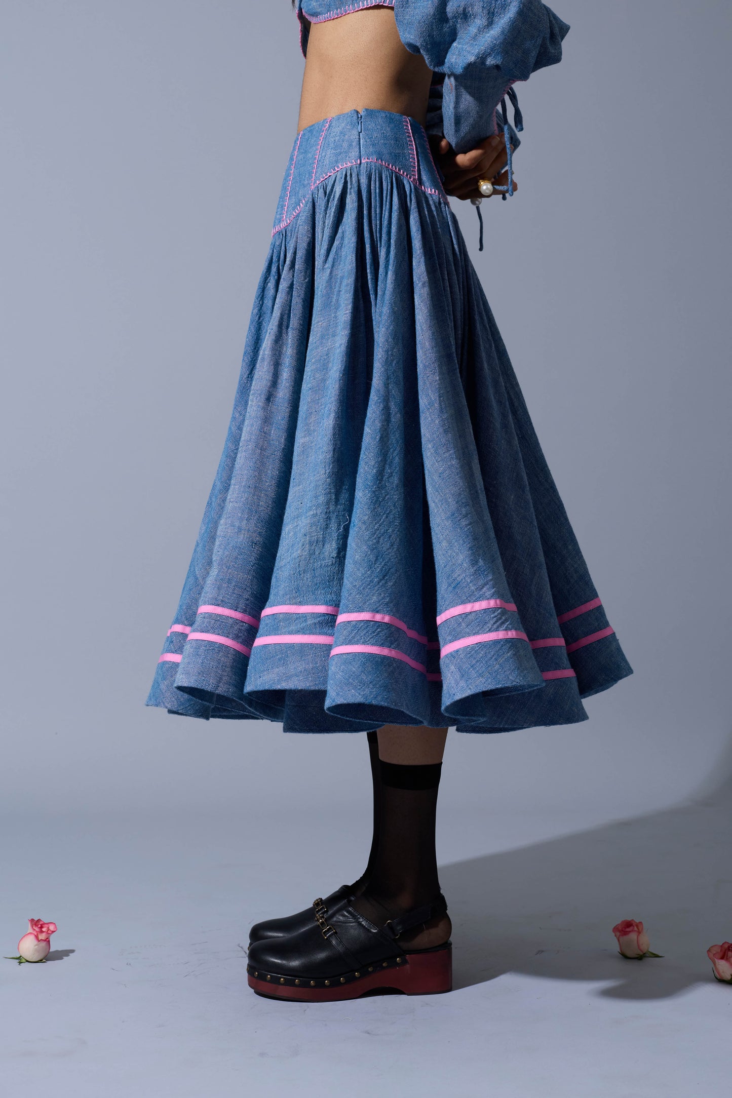 SLIP SKIRT IN LINEN