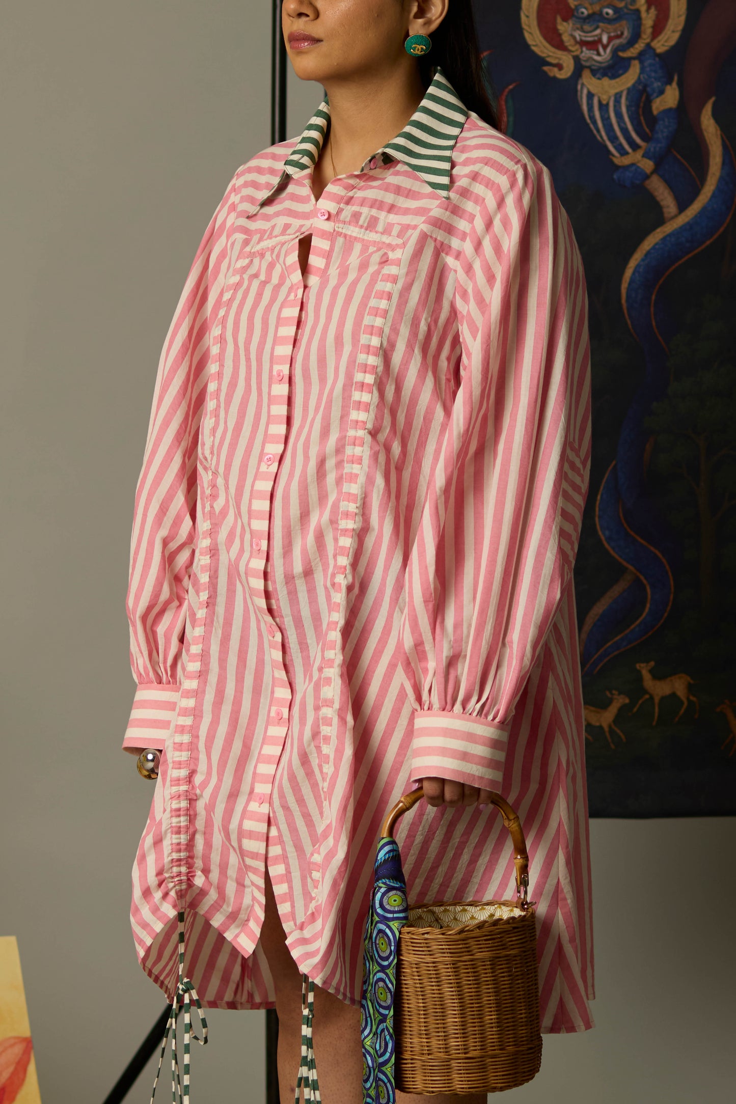 TRIP THE STATUS DRESS IN STRIPES