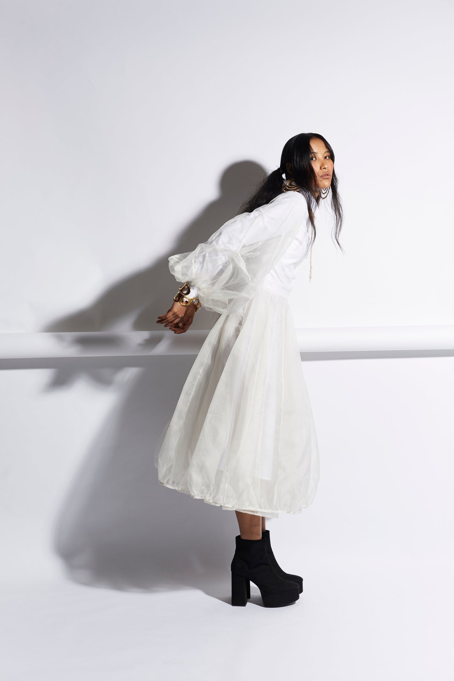PARACHUTE DRESS IVORY