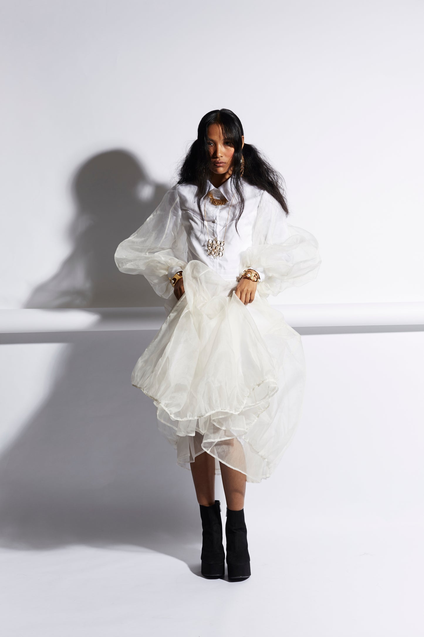 PARACHUTE DRESS IVORY
