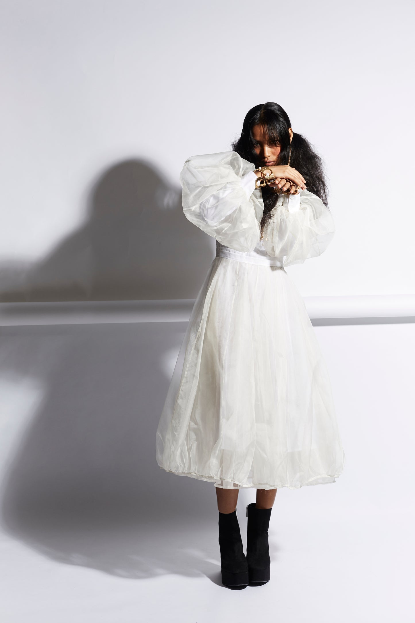 PARACHUTE DRESS IVORY