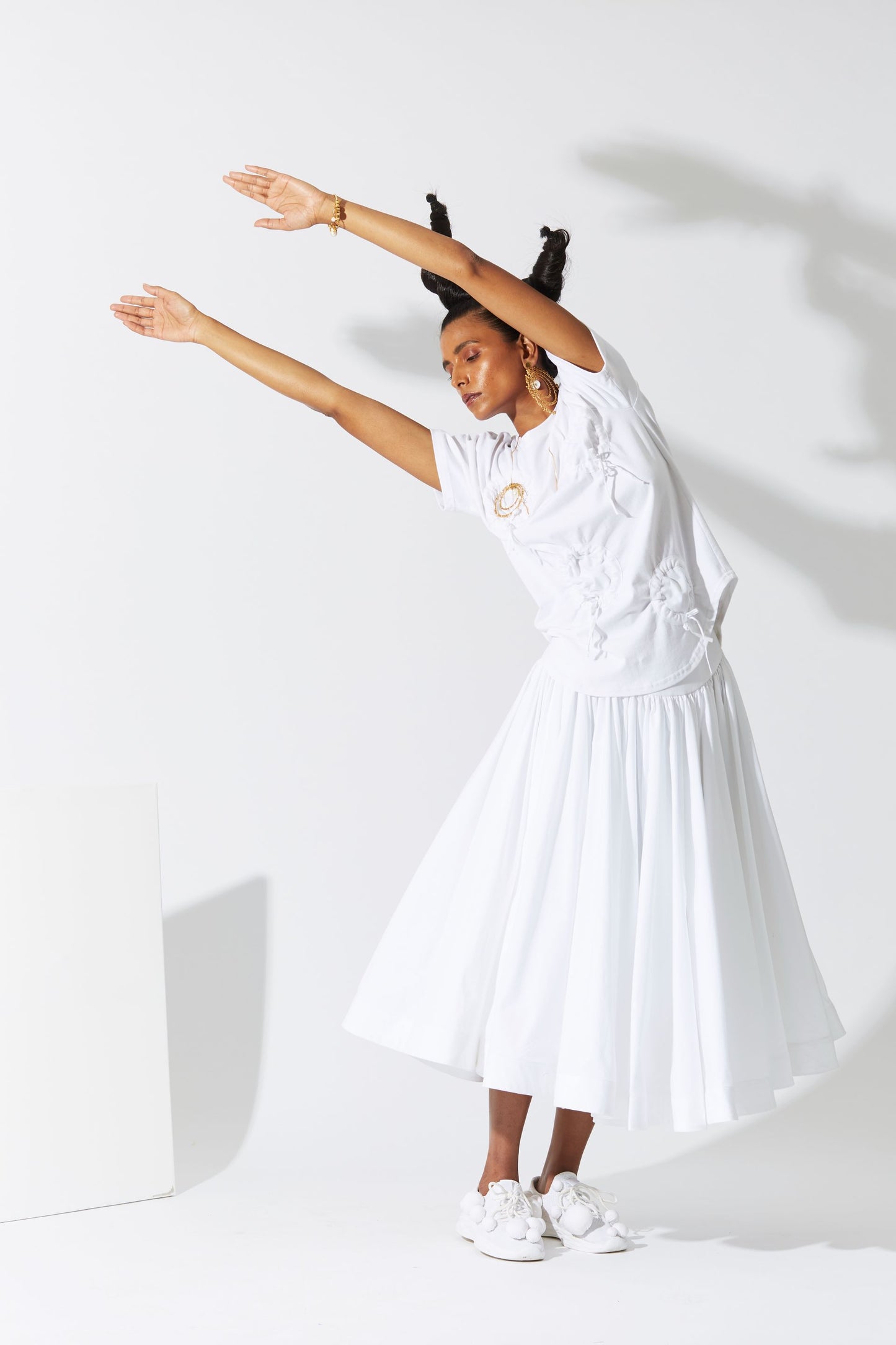 SLIP SKIRT IN WHITE