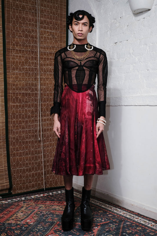 QUOD IN WONDERLAND FOUNTAIN SKIRT