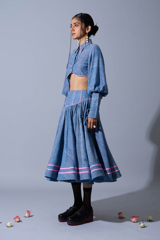 SLIP SKIRT IN LINEN