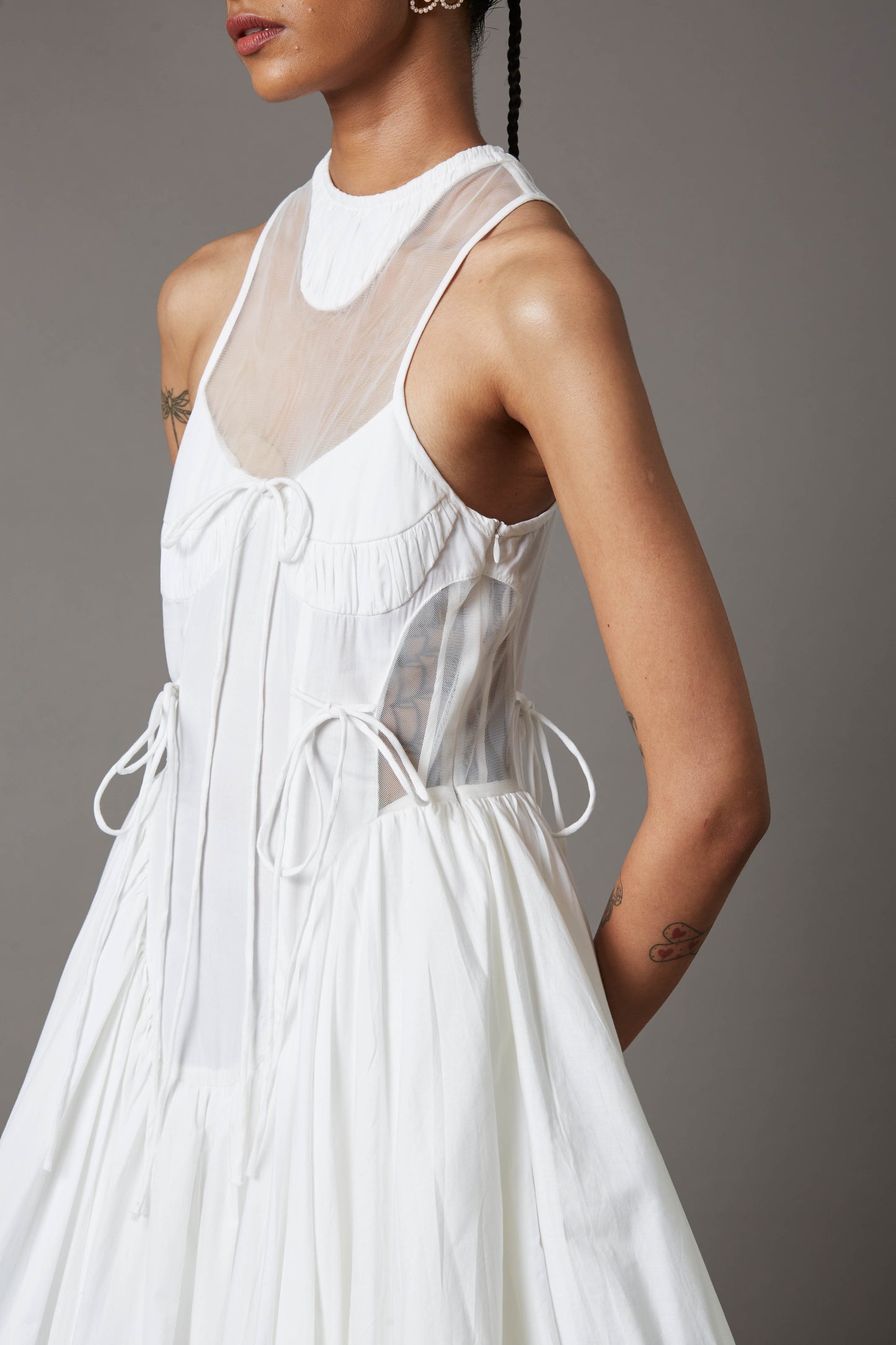 BILLOW DRESS IN WHITE