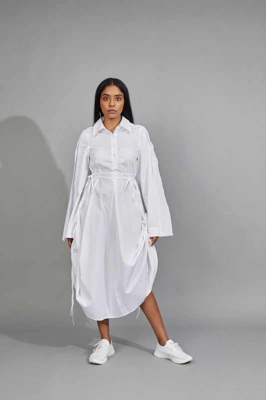 CLASSIC SHIRT DRESS WHITE - QUOD