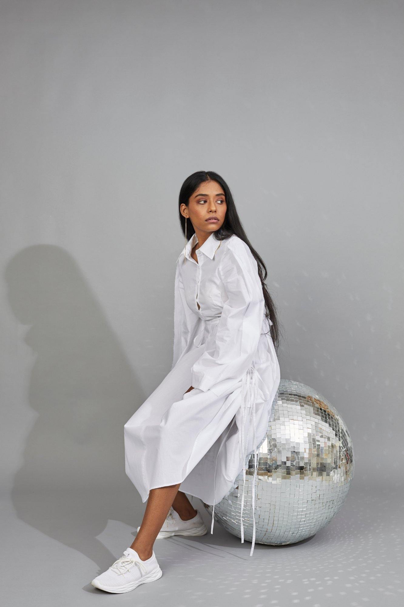 CLASSIC SHIRT DRESS WHITE - QUOD