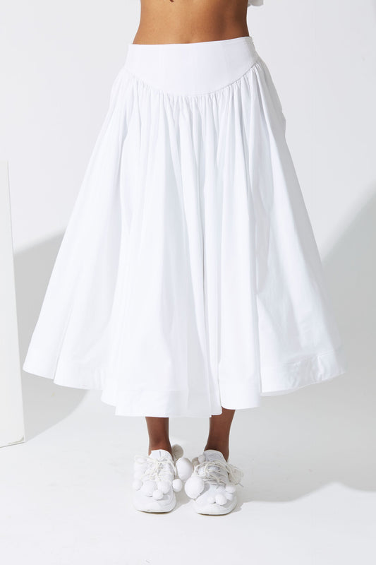 SLIP SKIRT IN WHITE