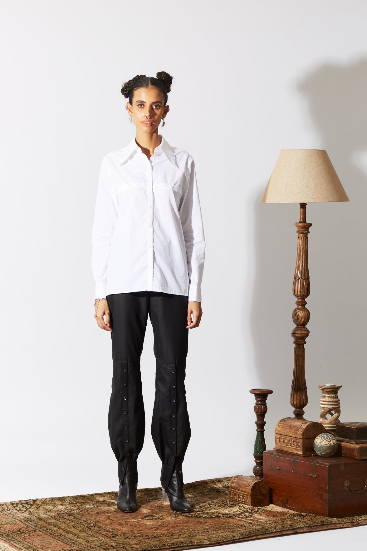 AMAN FT. Cuffed Leg Pants Black