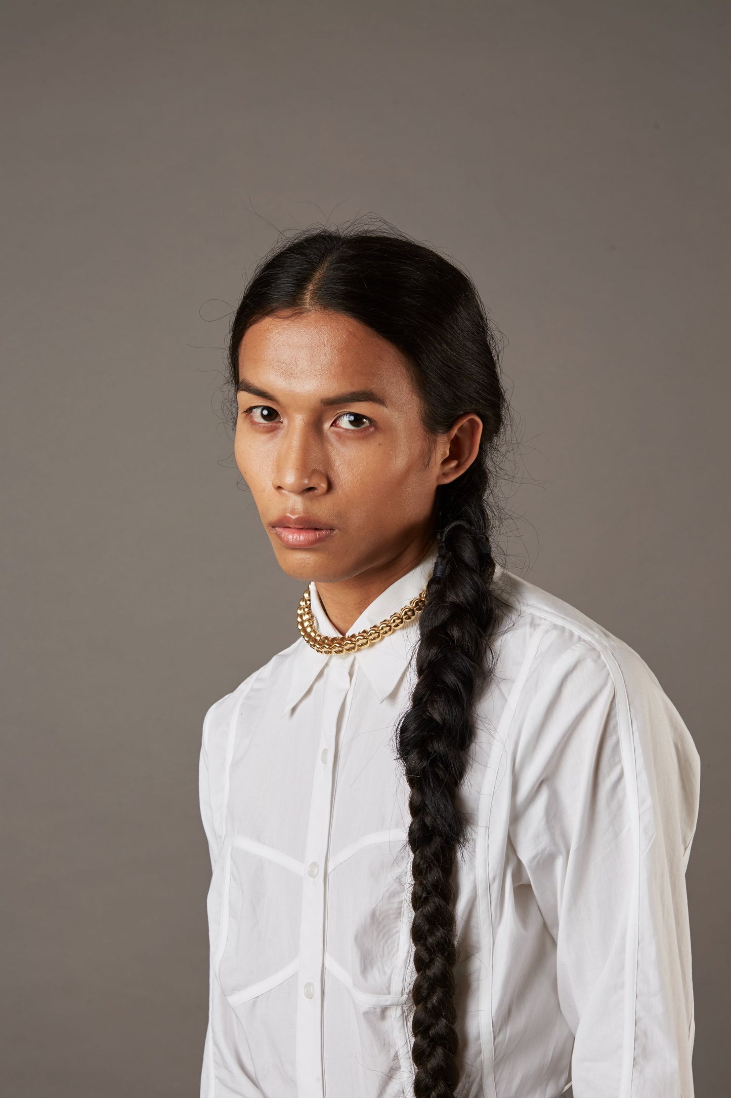 QUOD CORSET SHIRT IN WHITE POPLIN