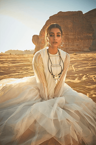 BOTTLEBRUSH ORGANZA DRESS Ft. Pooja Hegde - QUOD