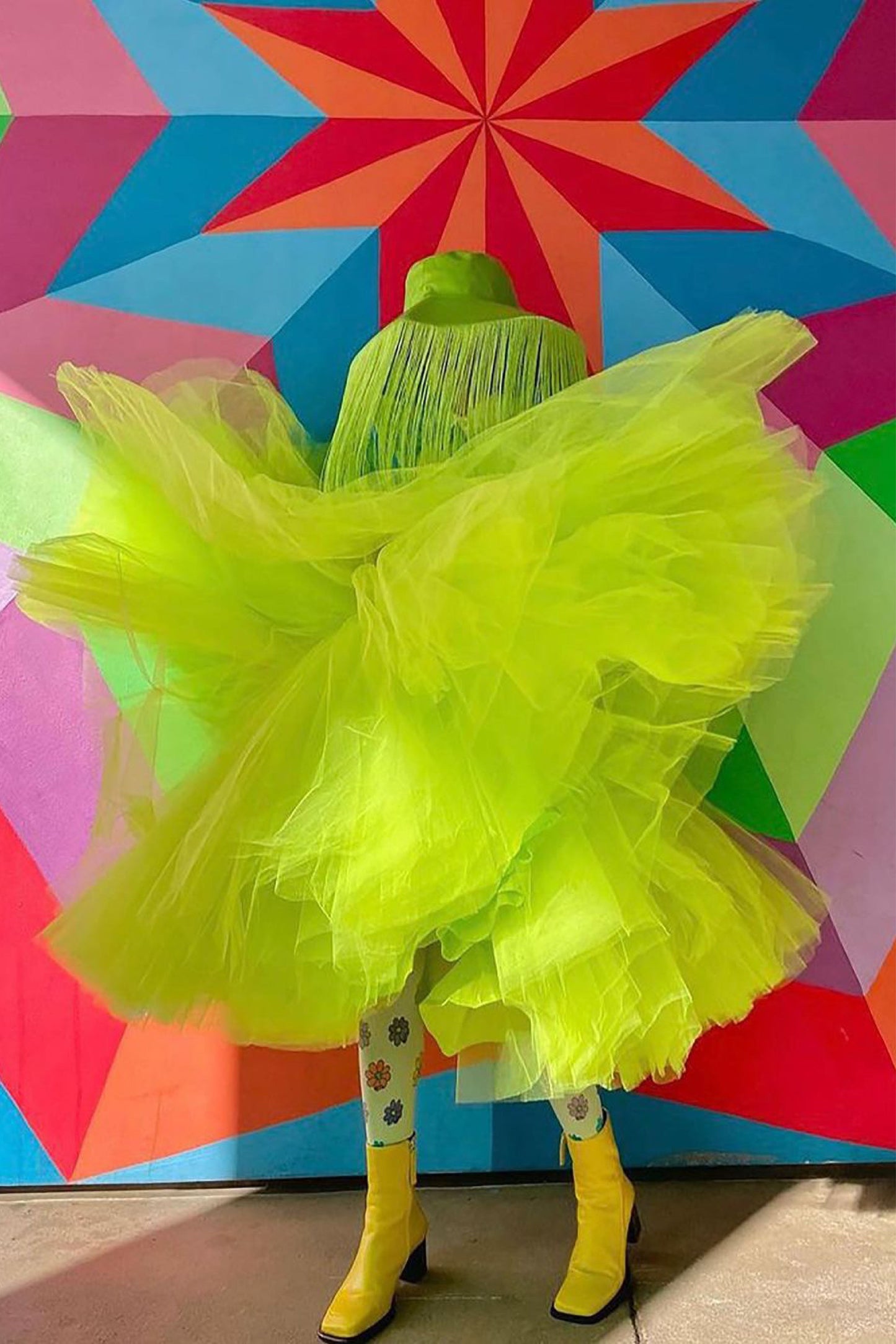 THALIA FT. BOTTLEBRUSH TULLE SKIRT LIME